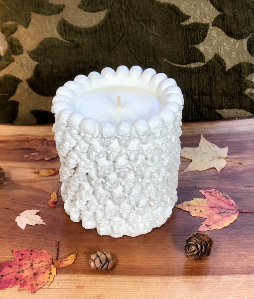 Handmade Concrete Skulls Candle 5 oz.